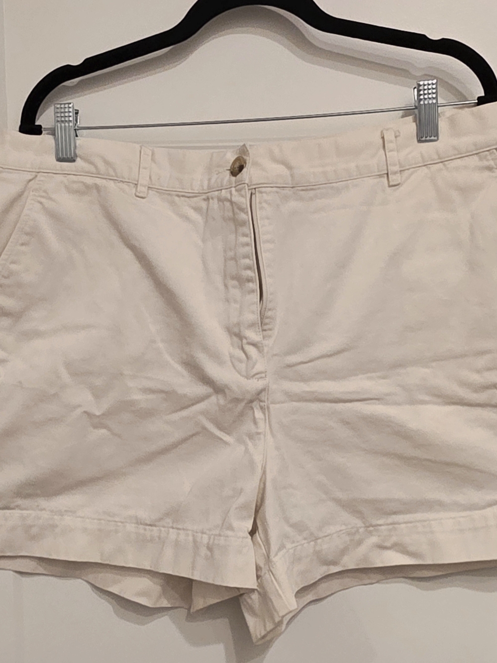 Ralph Lauren Cream High-Waist Cotton Shorts